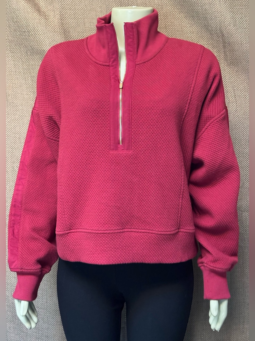 Calia Fuchsia Half-Zip Pullover Sweatshirt